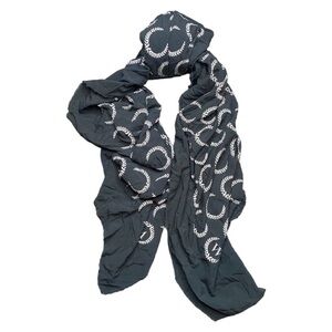 Wildfox W Laurel Grey Gardens Scarf in Dark Gray